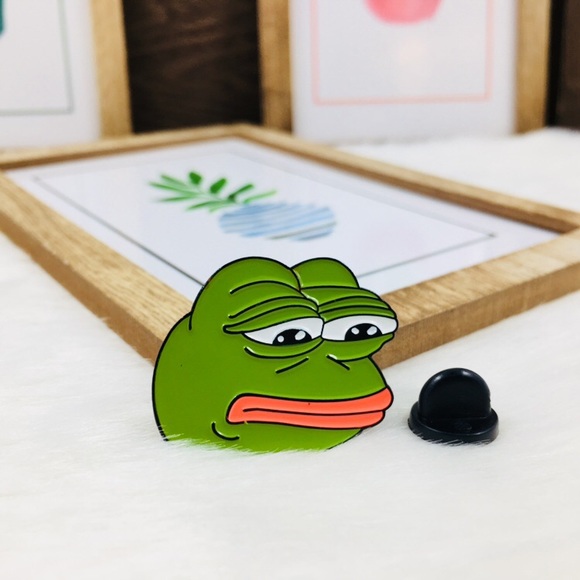 Only ships with $15 orders. Sad Kermit the Frog Enamel Pin - Picture 1 of 4